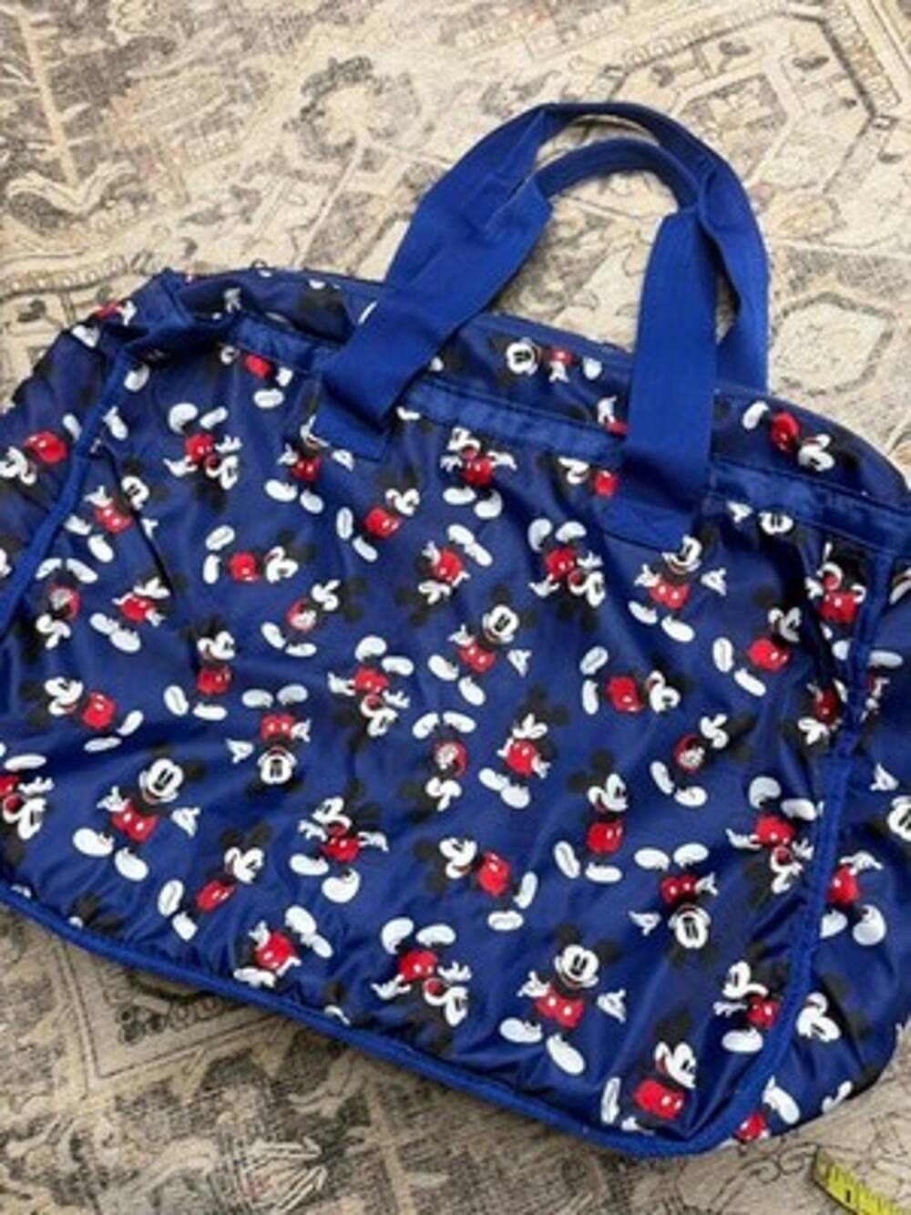 Disney Mickey & Minnie Mouse Allover Weekender Duffel Bag Disneyana Travel